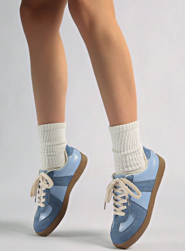 Women's Casual Sneakers, Bestselling Retro Buckle Design Flat Sneakers, White Shoes,